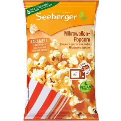 Seeberger Mikrowelle Popcorn mit Karamell-Geschmack 90g