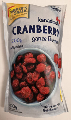 Farmer´s Cranberries,ganze Frucht 26 % Zuckerzusatz 200g Pk