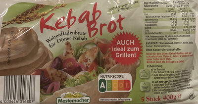 Mestemacher Kebab Brot 400g Pk