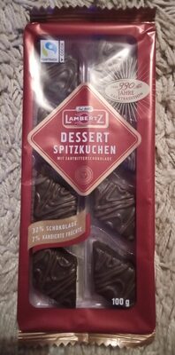 Lambertz Dessert-Spitzkuchen Zartbitter/Vollmilch-Dekor 100g