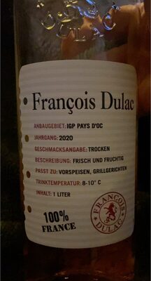 Igp Pays D'oc Francois Dulac Rose 1l Fl