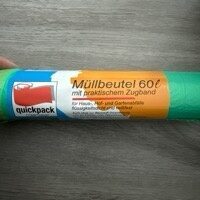 Quickpack Zugbandmüll- Beutel Grün 60l 64x71cm