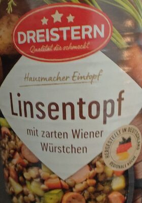Dreistern Linseneintopf M Wiener 800g Ds