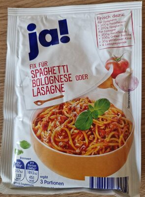 Ja! Fix Bolognese+lasagne 45g Bt