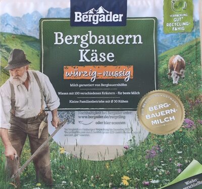Bergader Bergbauern Käse Scheiben Würzig-nussig 48% Fett I. Tr.