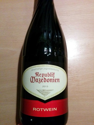 Nordmazedonie Rotwein Lieblich 1l Fl