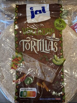 Ja! Vollkorn Tortillas 8er 496g Pk