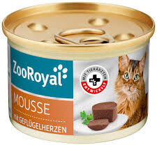 Zooroyal Mousse Gefluegelherzen 85g Ds