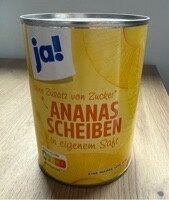 Ja! Ananasscheiben In Saft 565g Ds