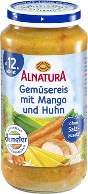 Alnatura Bio Gemüsereis Mit Mango Und Huhn