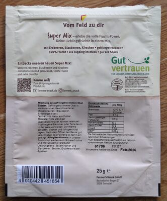 Farmers Snack Super Mix Gefrierg.fru 25g Bt